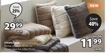JYSK STAVKLOKKE Throw cushion offer