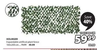 JYSK HOLMGER Expandable artificial plant fence offer