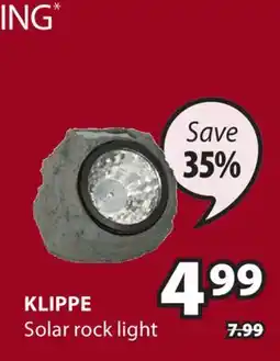 JYSK KLIPPE Solar rock light offer