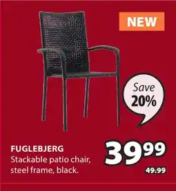JYSK FUGLEBJERG Stackable patio chair offer