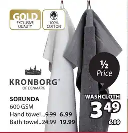 JYSK KRONBORG SORUNDA 600 GSM WASHCLOTH offer