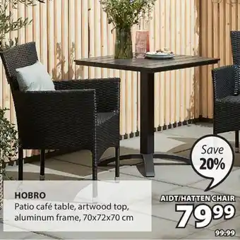 JYSK HOBRO Patio café table offer