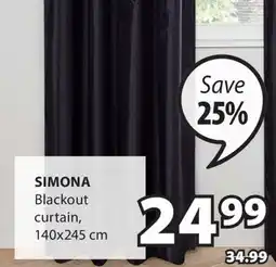 JYSK Simona Blackout curtain offer