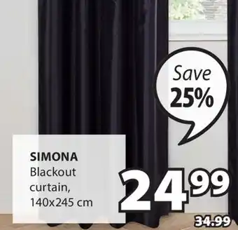 JYSK Simona Blackout curtain offer