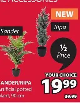 JYSK Sander/Ripa Artificial potted plant offer
