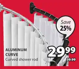 JYSK ALUMINUM CURVE Curved shower rod offer