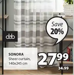 JYSK SONORA Sheer curtain offer