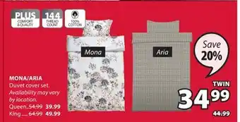 JYSK MONA/ARIA Duvet cover set offer