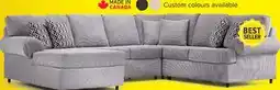 Leon's Jupiter 4-Piece Sectional with Left-Facing Chaise - Ash Grey offer