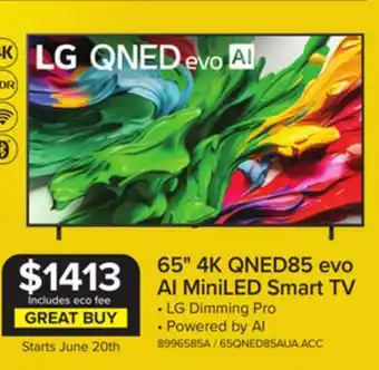 Leon's LG 65 4K Smart QNED evo AI Mini-LED TV - 65QNED85AUA offer