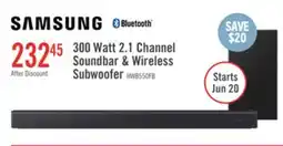The Brick Samsung B-Series 2.1-Channel Soundbar with Wireless Subwoofer offer