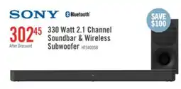 The Brick SONY 2.1 CH Dolby Digital S-Force Front Surround Soundbar with Wireless Subwoofer (HTS400) offer