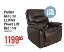 The Brick Parker 36 Genuine Leather 3-Position Power Lift Reclining Chair - Brown offer