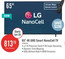 The Brick LG 65 NanoCell AI NANO80 4K Smart TV (65NANO80AUA.ACC) offer