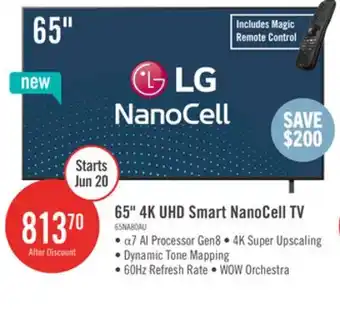 The Brick LG 65 NanoCell AI NANO80 4K Smart TV (65NANO80AUA.ACC) offer