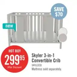 The Brick The Brick Little Seeds Skyler Baby Crib - Sharkey Grey offer