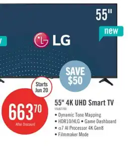 The Brick LG 55 UA77 4K UHD Smart TV offer