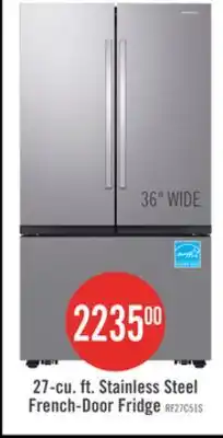 The Brick Samsung 36 27 Cu. Ft. SpaceMax Counter-Depth Refrigerator - Stainless Steel - RF27CG5100SRAA offer