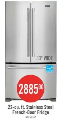 The Brick Maytag 33 22 Cu. Ft. French-Door Refrigerator - Fingerprint Resistant Stainless Steel - MRFF5033PZ offer