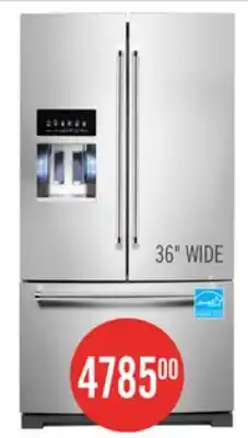 The Brick KitchenAid 36 26.8 Cu. Ft. French-Door Refrigerator - Stainless Steel with PrintShield Finish - KR offer