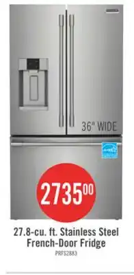 The Brick Frigidaire Professional 36 27.8 Cu. Ft. Standard-Depth French-Door Refrigerator - Smudge-Proof Sta offer