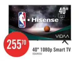 The Brick HISENSE 40 1080p HD Full Array LCD 60Hz VIDAA Smart TV (40A4KV) offer
