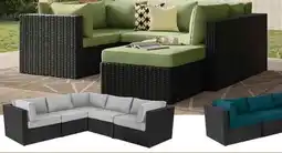 The Brick Barbados 6-Piece Patio Set with Ottoman - Green offer