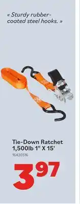 Matériaux Pont Masson Tie-Down Ratchet 1500LB 1X15' offer