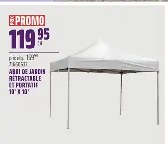 Gagnon - La Grande Quincaillerie ABRI DE JARDIN RÉTRACTABLE ET PORTATIF 10' X 10' offer