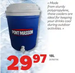 Matériaux Pont Masson Pont-Masson 18L Beverage Cooler offer