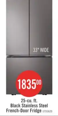 The Brick LG 25 Cu. Ft. Smart French-Door Refrigerator with Ice Maker - Black Stainless Steel - LF25S6200D offer