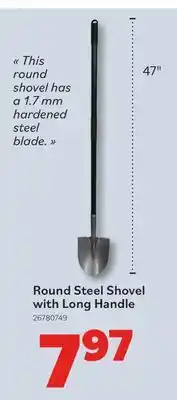 Matériaux Pont Masson Round Steel Shovel with Long Handle offer
