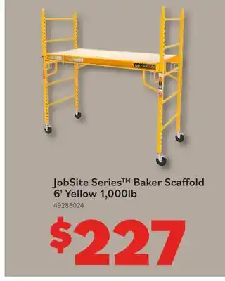 Matériaux Pont Masson JobSite Series(TM) Baker Scaffold - 6' - Yellow 1000lb offer
