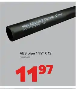 Matériaux Pont Masson ABS pipe 1 1/2 X 12' offer
