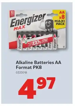 Matériaux Pont Masson Energizer Alkaline Batteries AA, Format PK8 offer