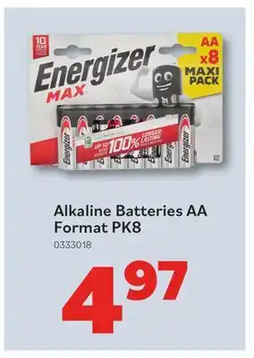 Matériaux Pont Masson Energizer Alkaline Batteries AA, Format PK8 offer