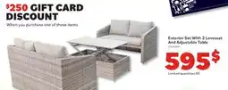 Matériaux Pont Masson Exterior Set With 2 Loveseat And Adjustable Table offer