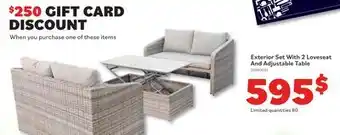 Matériaux Pont Masson Exterior Set With 2 Loveseat And Adjustable Table offer