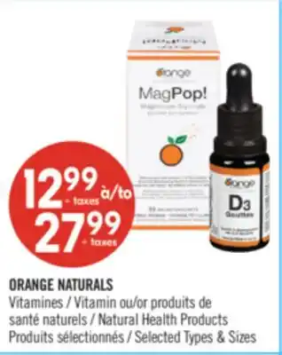 Pharmaprix ORANGE NATURALS Vitamin or Natural Health Products offer
