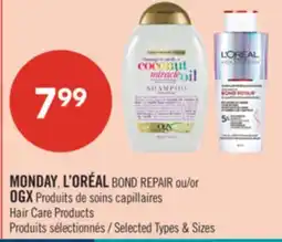 Pharmaprix MONDAY, L'ORÉAL BOND REPAIR OR OGX HAIR CARE PRODUCTS offer