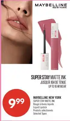Pharmaprix MAYBELLINE NEW YORK SUPER STAY MATTE INK Liquid Lipstick offer