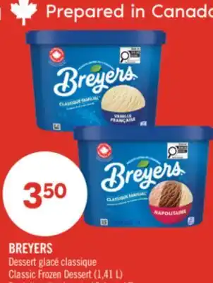Pharmaprix BREYERS Classic Frozen Dessert offer