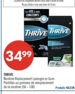 Pharmaprix THRIVE Nicotine Replacement Lozenges or Gum offer