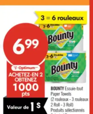 Pharmaprix BOUNTY Paper Towels 2 Roll - 3 Roll offer