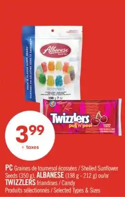 Pharmaprix PC Shelled Sunflower Seeds (350g), ALBANESE (1988-212 g) or TWIZZLERS Candy offer