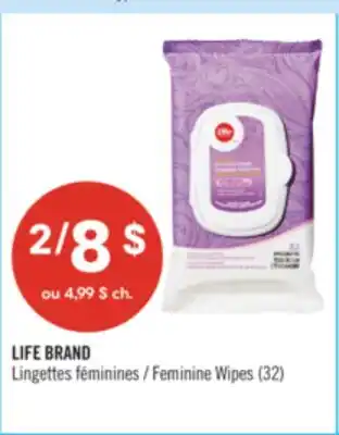 Pharmaprix LIFE BRAND Feminine Wipes (32) offer