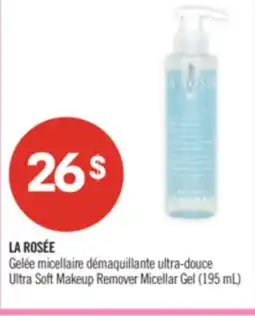 Pharmaprix LA ROSÉE Ultra Soft Makeup Remover Micellar Gel offer