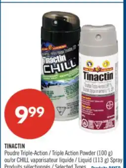 Pharmaprix TINACTIN Triple Action Powder (100 g) or CHILL Liquid (113 g) Spray offer