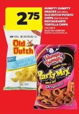 Real Canadian Superstore Humpty Dumpty Snacks, Old Dutch Potato Chips, Restaurante Tortilla Chips offer
