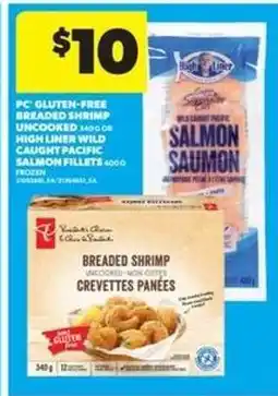 Real Canadian Superstore PC Gluten-Free Breaded Shrimp or High Liner Wild Caught Pacific Salmon Fillets offer